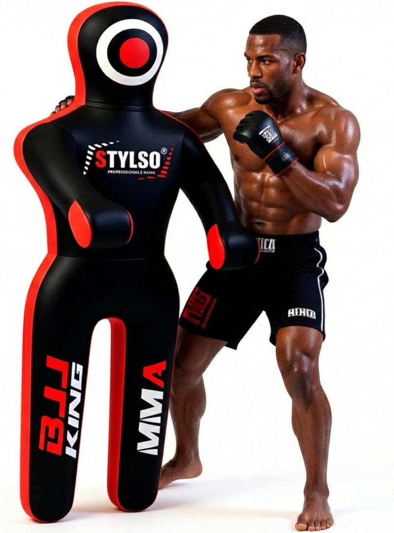 Stylso Un-Filled Grappling Dummy Wrestling Dummy Jiu Jitsu Dummy for BJJ MMA Judo Karate Training Adult Kids and Youth Practice Tackling Dummies - Image 1